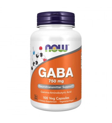 Now Foods Gaba 750mg 100 Vcaps